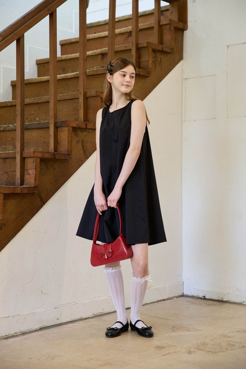 BACK RIBBON DRESS (2 COLORS)