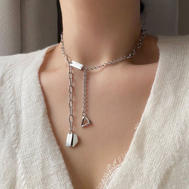hacx Unique Two-Way Hex Bold Chain Necklace