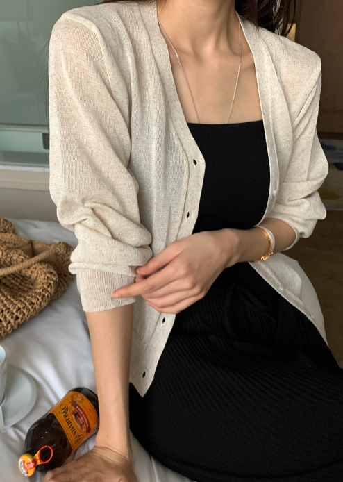 Devon Linen V-neck Cardigan / 7 colors