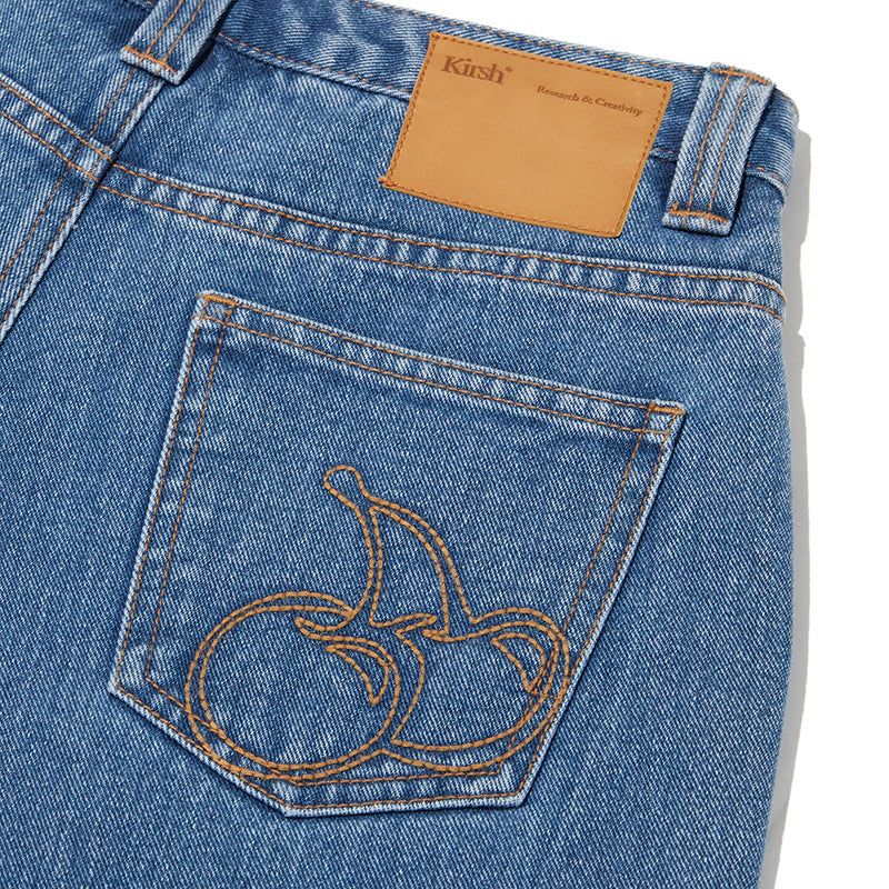 CHERRY BASIC NAPPING DENIM PANTS [BLUE]