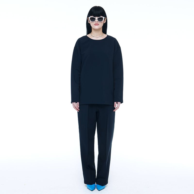 WOVEN T-SHIRT NAVY
