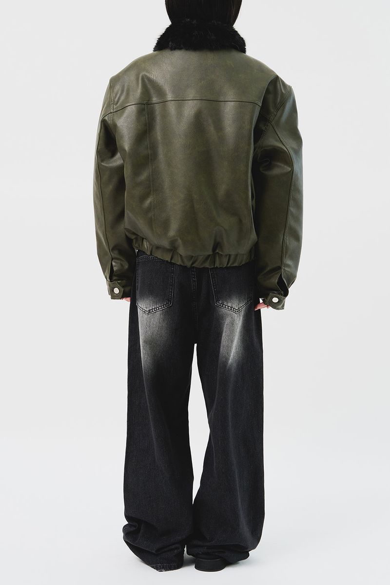 Dept Fur Leather Jacket (3color)