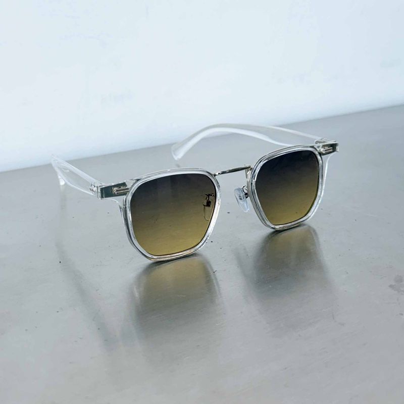 Crystal Tea Gradient Square Sunglasses