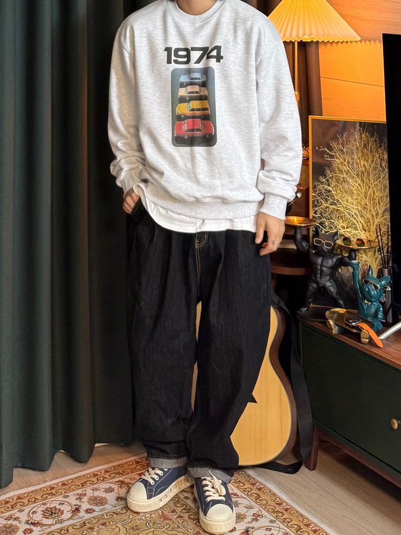 Old-Car basic Sweatshirt 3COLOR