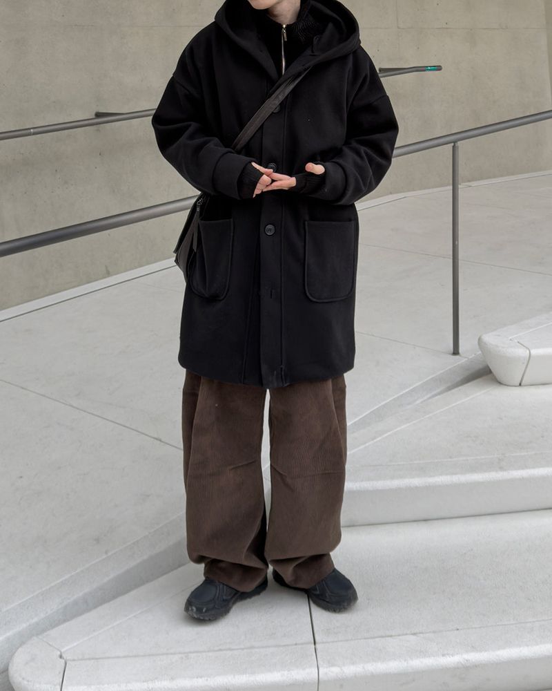 Koven Wool Hooded Coat