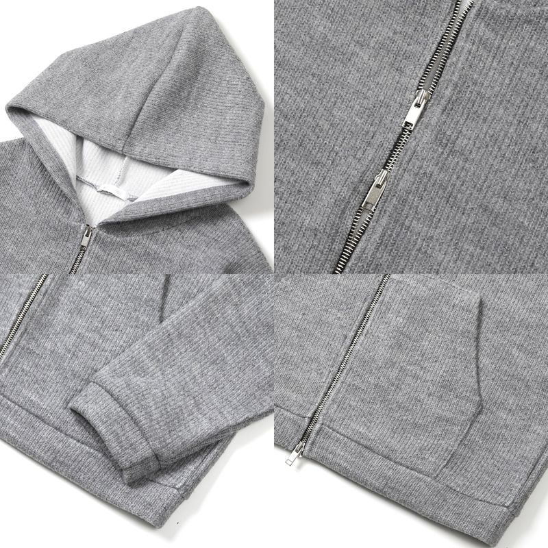 Wet Knitted Zip Hoodie