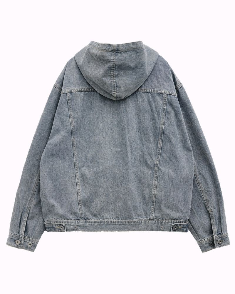 Carven Hooded Trucker Denim Jacket