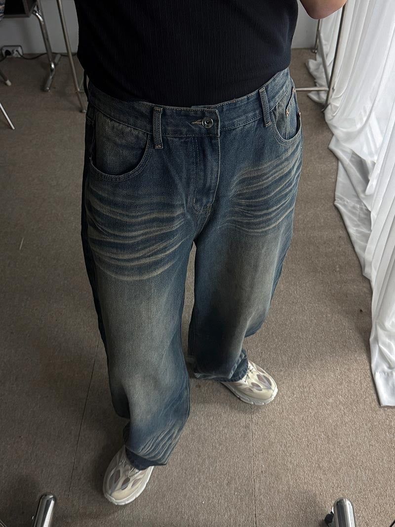 ASCLO Good Value Tech Wash Curve Denim Pants (2color)