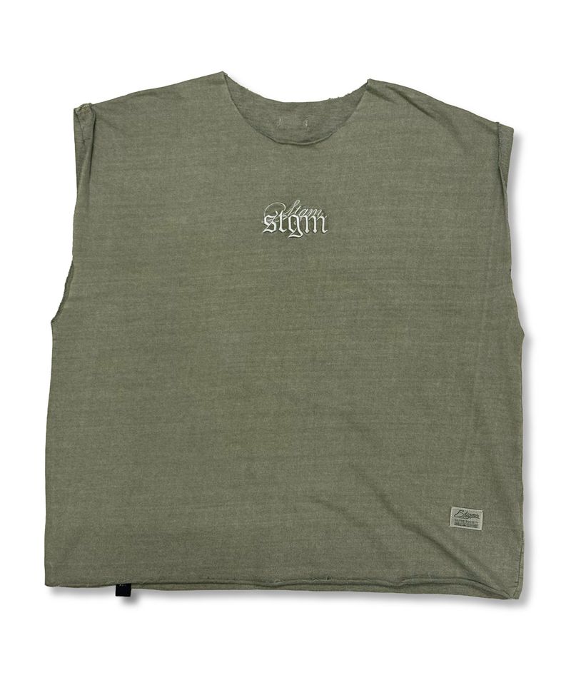 STIGMA（スティグマ）の「RAW-CUT PIGMENT SLEEVELESS KHAKI（Tops）」