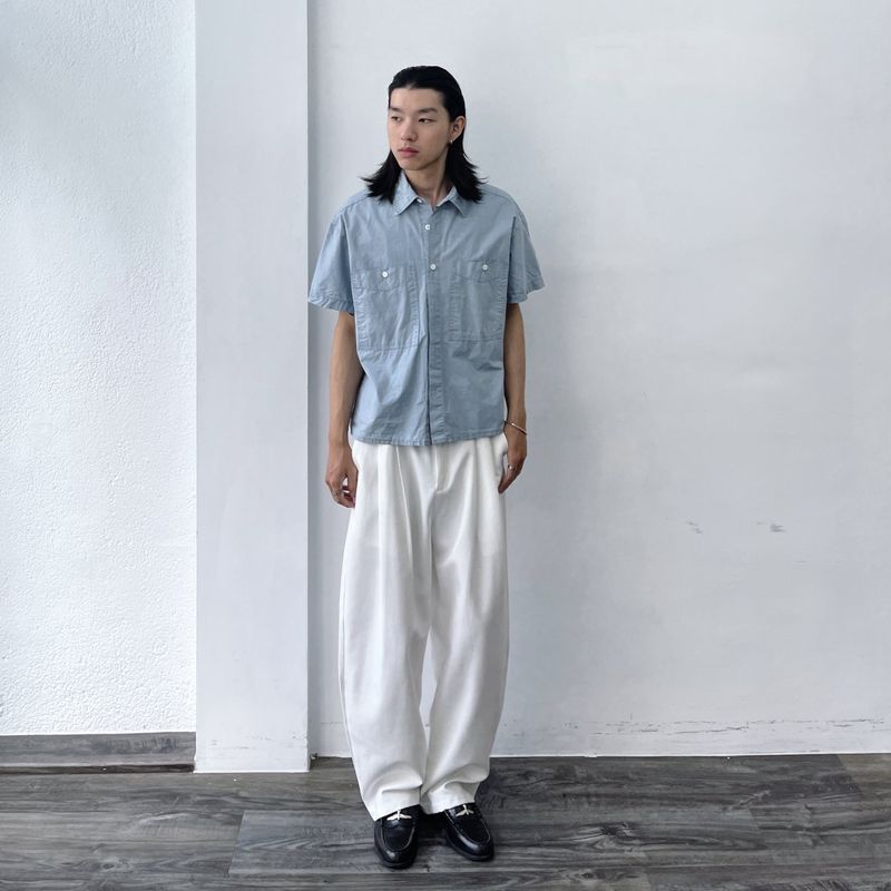 Mist Blue Double-Pocket Shirt