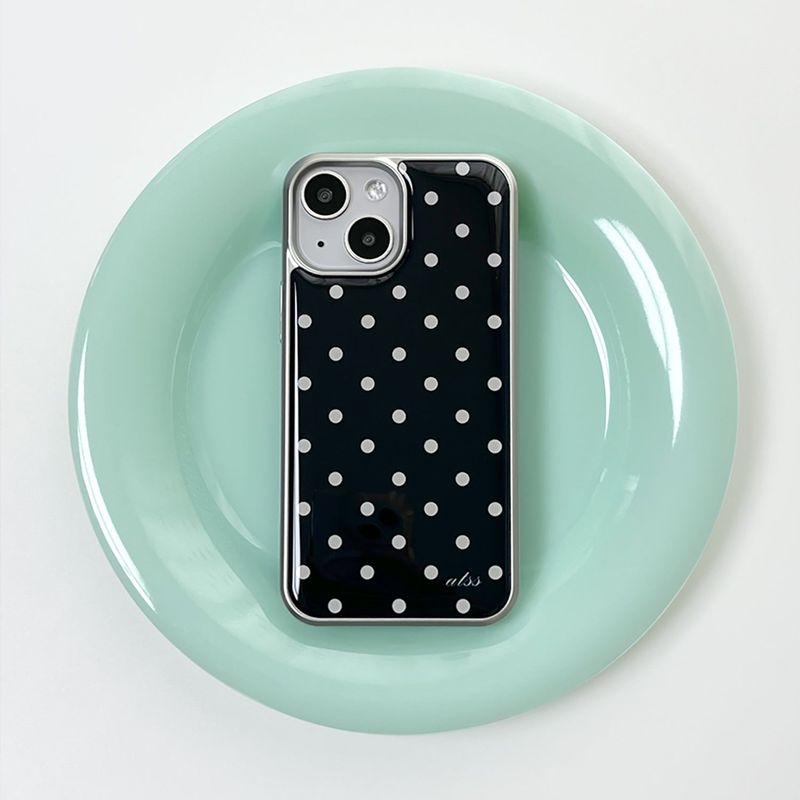 allthesamestudio(オールザセイムスタジオ)の「dot epoxy silver bumper case(black)(Smartphone Accessories)」