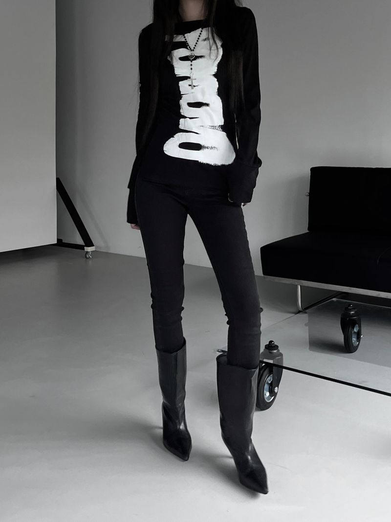 URBAN UNIQUE（アーバンユニーク）の「black vintage slub skinny denim（Pants）」