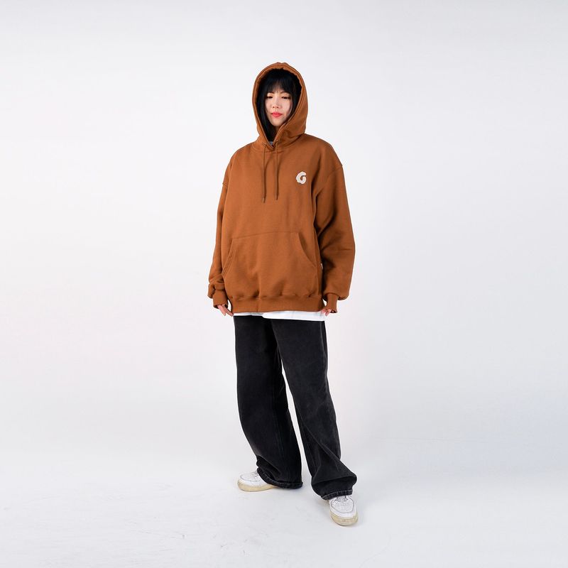 GOOFOFF MAIN LOGO HOODIE - ( Brown )