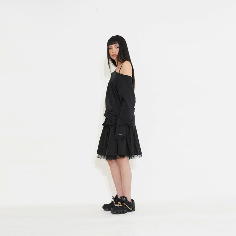 Recycle one- shoulder Tee 001