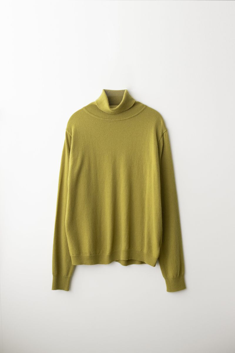 Cashmere turtle neck knit (Mustard)