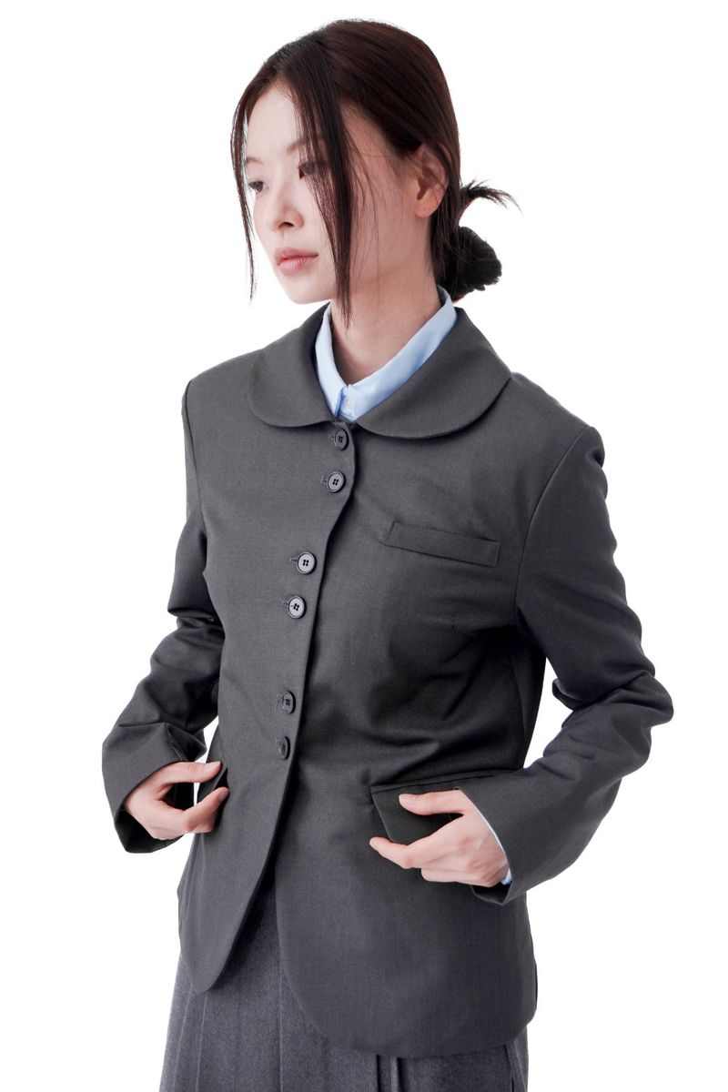  ROUND COLLAR CLASSIC BLAZER