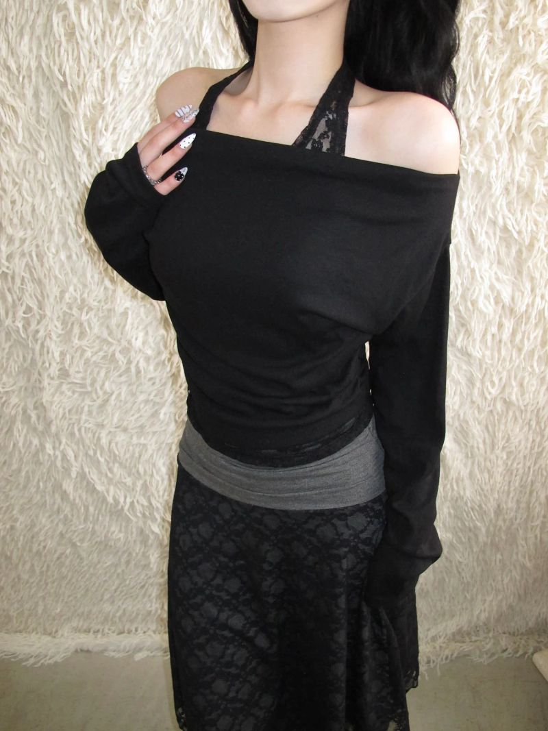 Lace Halter Layered T