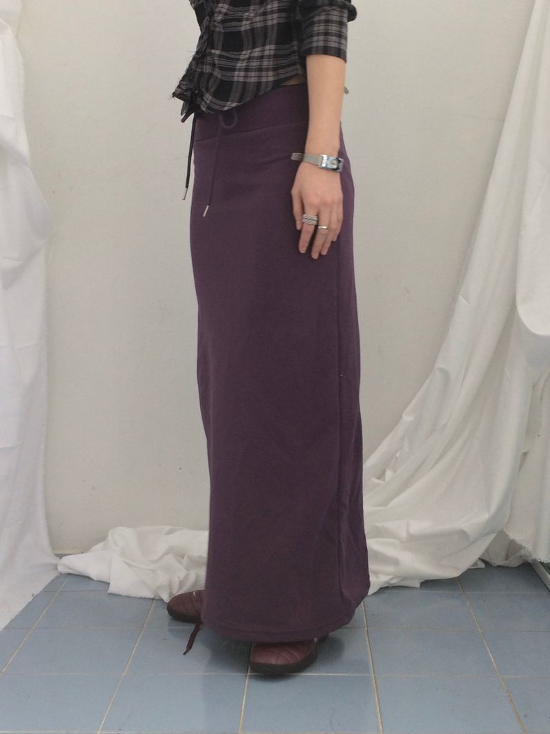 Slim Base String Long Skirt
