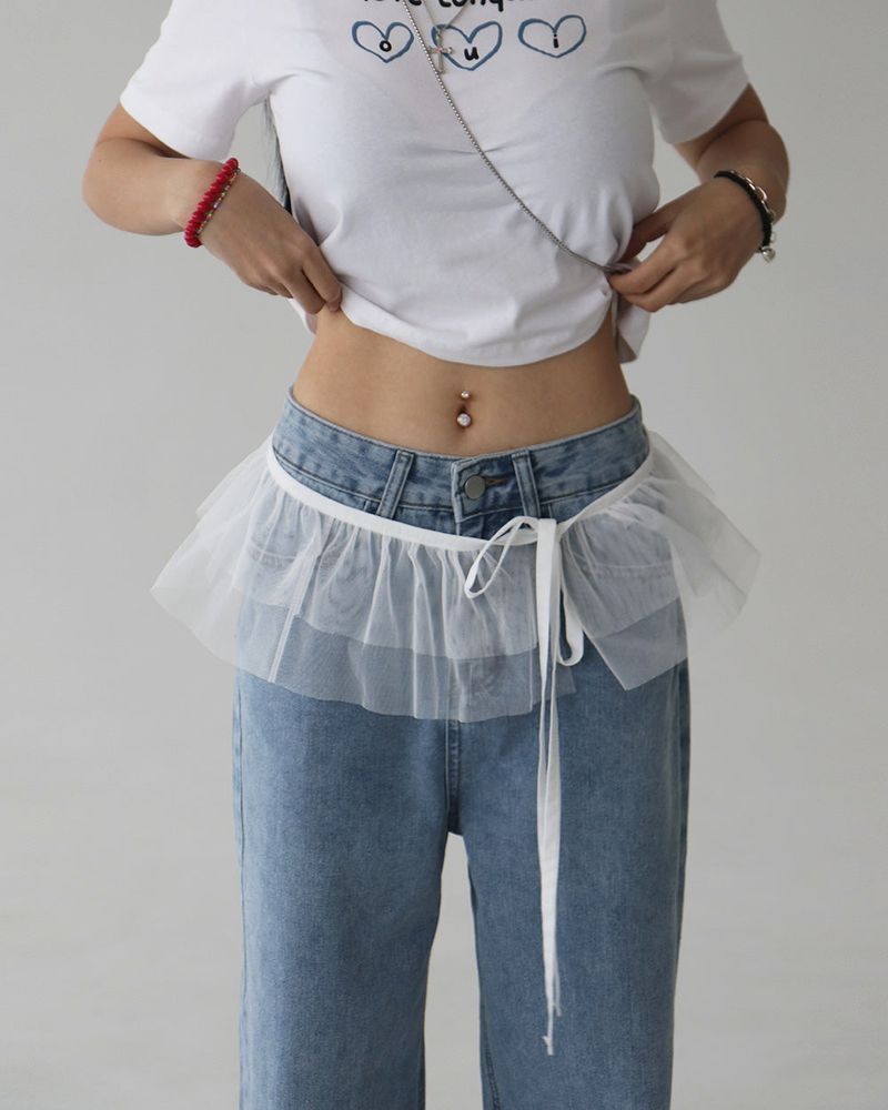 Delight-J(ディライトジェイ)の「frill see-through cancan wrap strap belt(Fashion Accessories)」