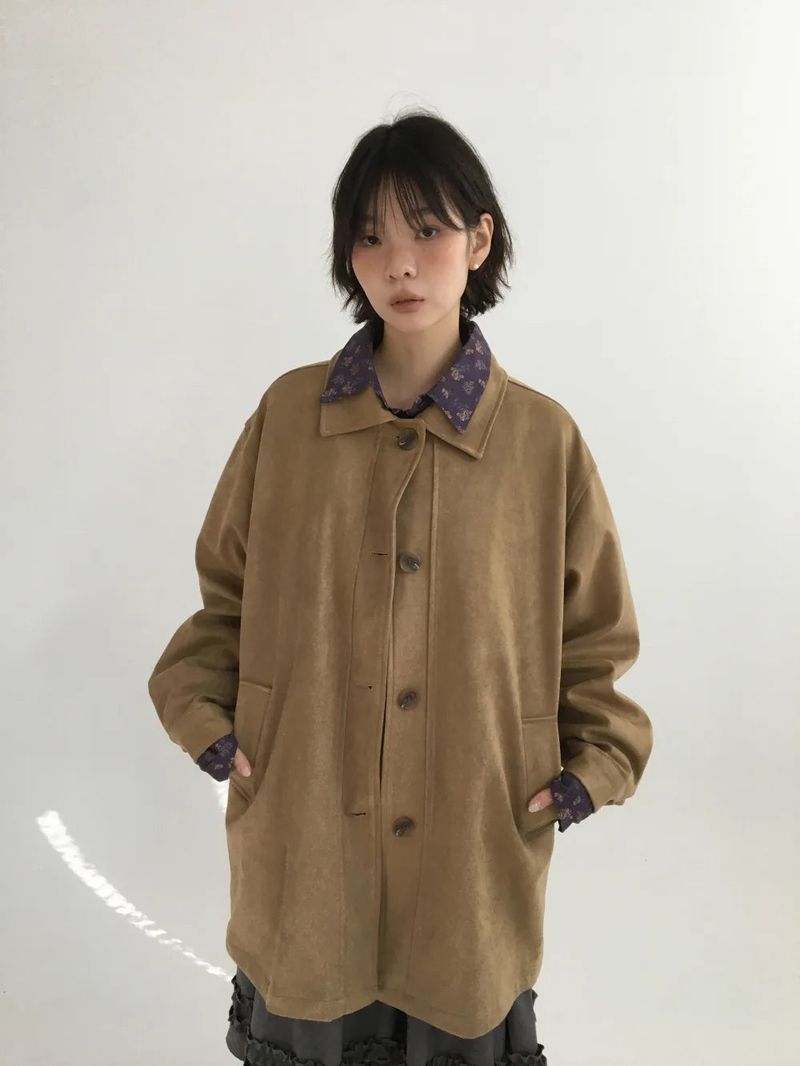 Saco Suede Half Coat (2color)