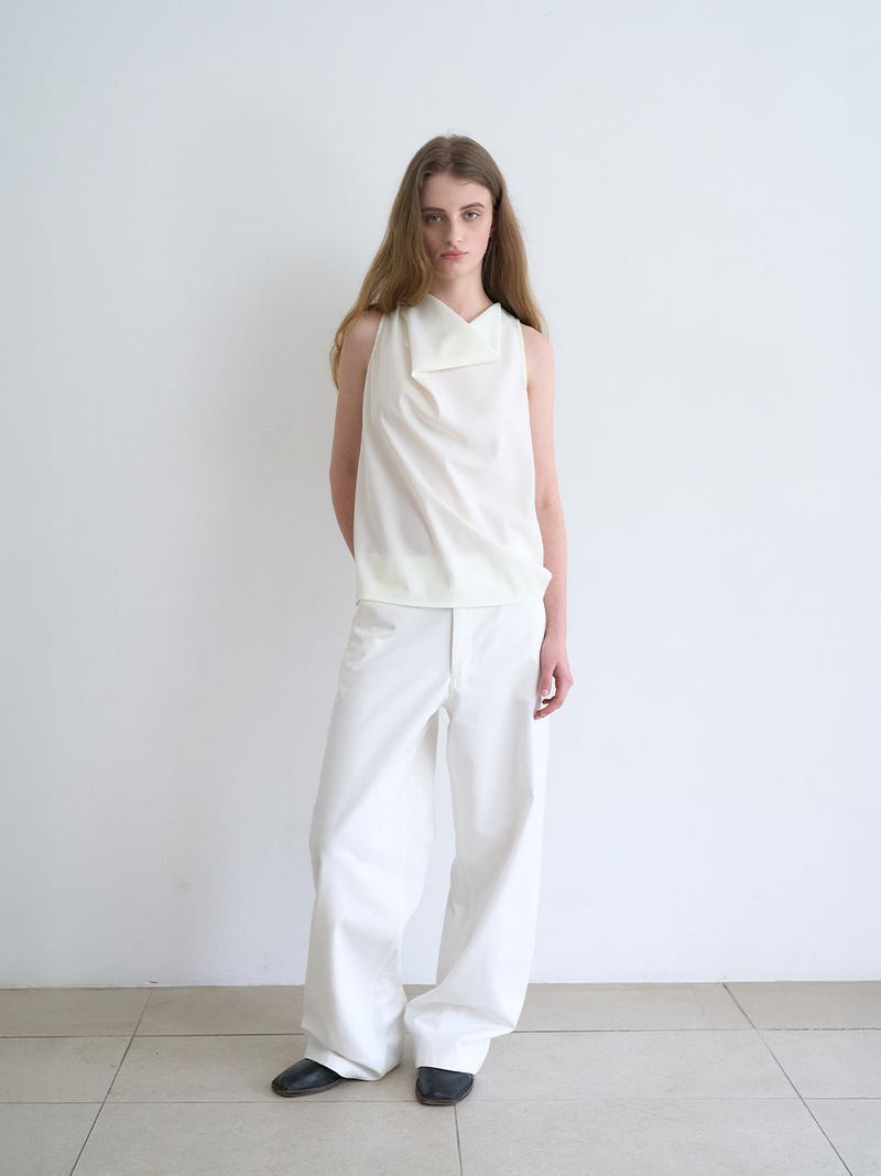Celine cowl blouse (Cream)