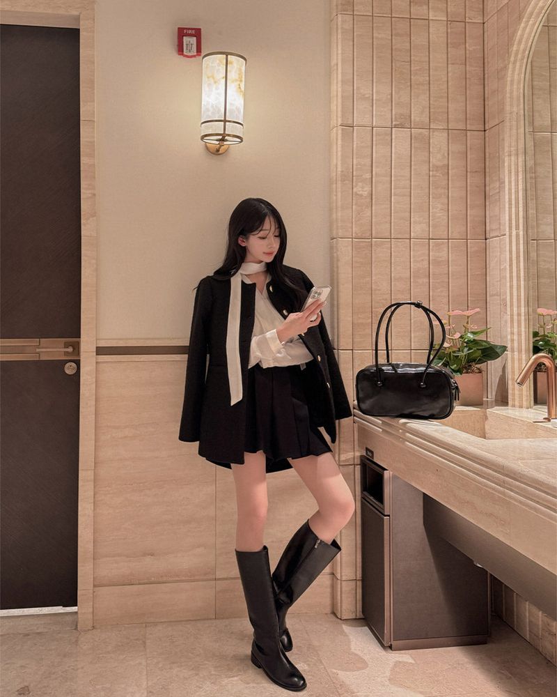 Tweed one piece jacket