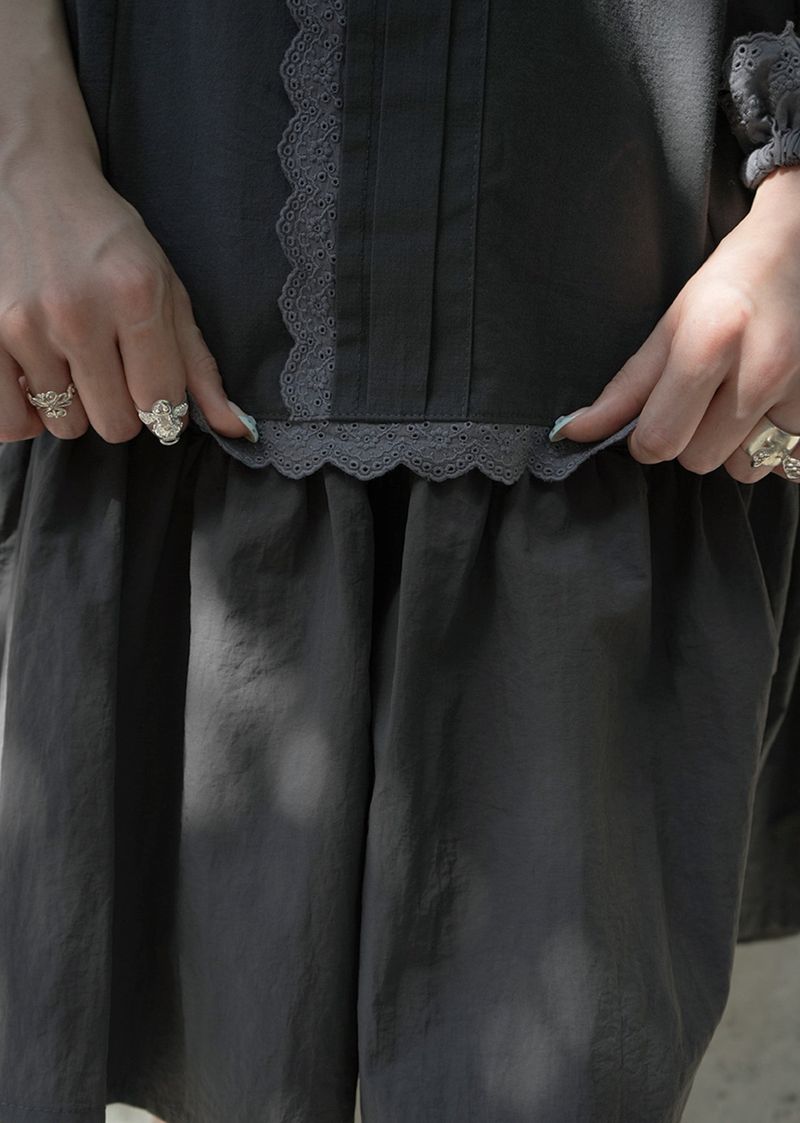 Lean Bow Blouse (grey)