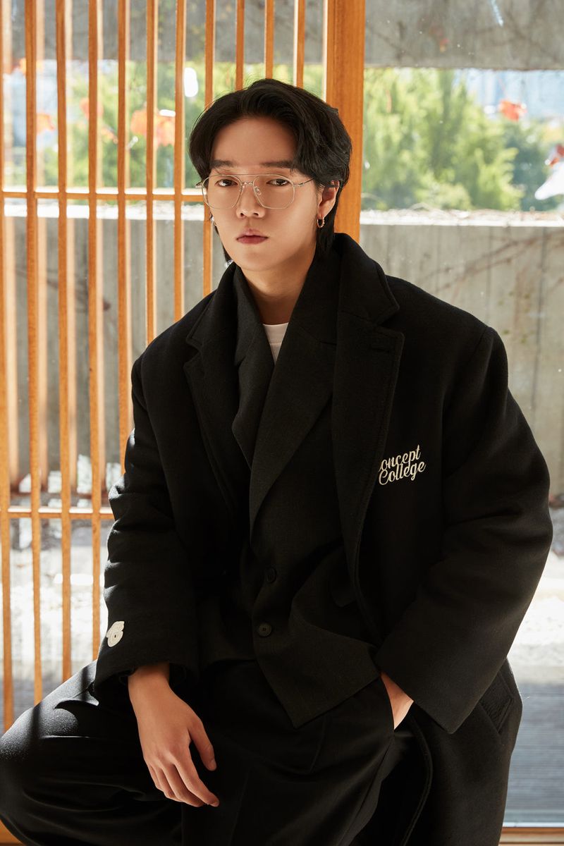 Classic Patch Inner padding Unisex Black wool coat