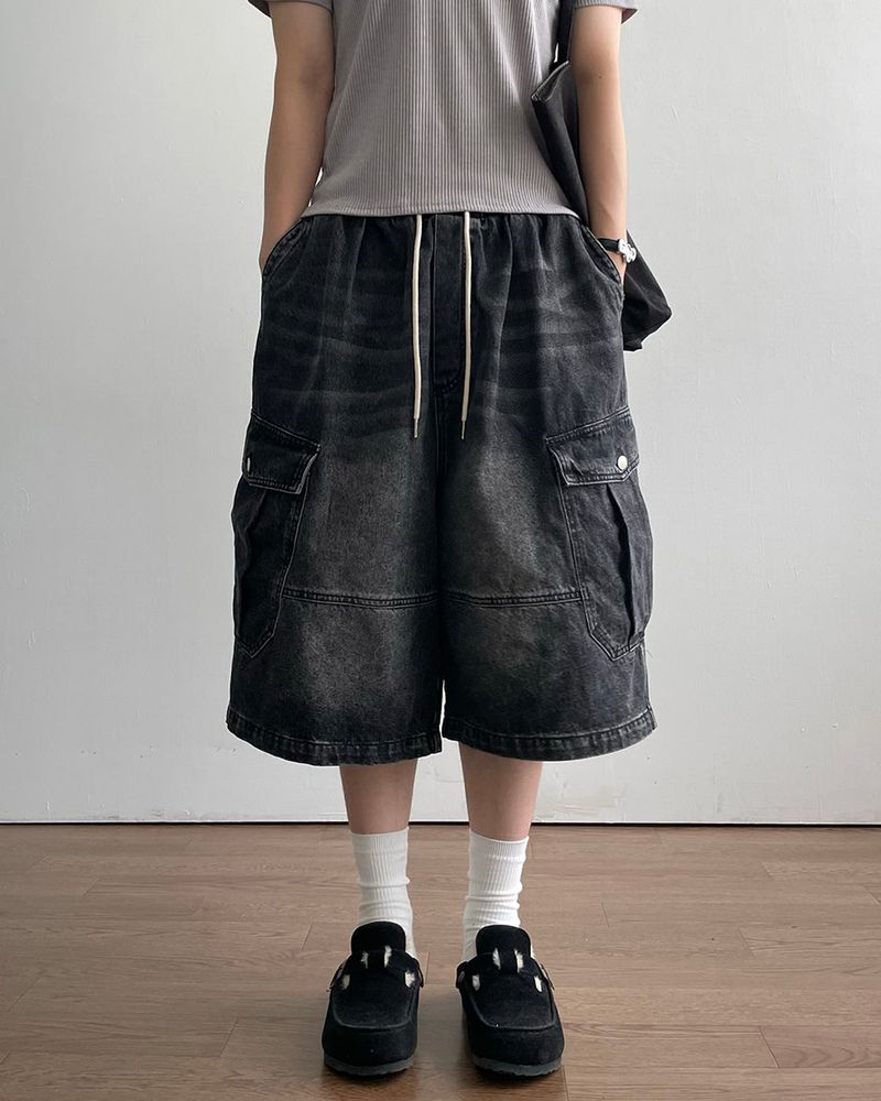 Stone Bermuda Denim Pants