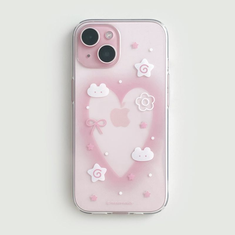 [Gel-hard] Heart rabbit Phone case (only case)