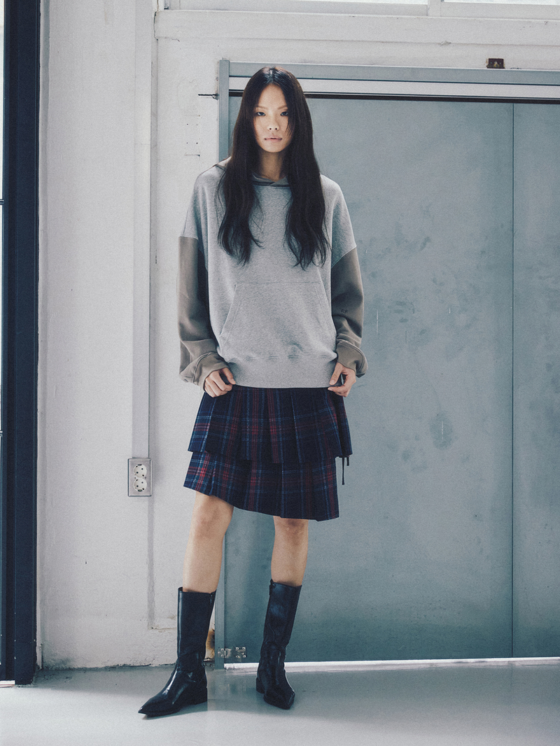 Colorblock Hoodie Grey