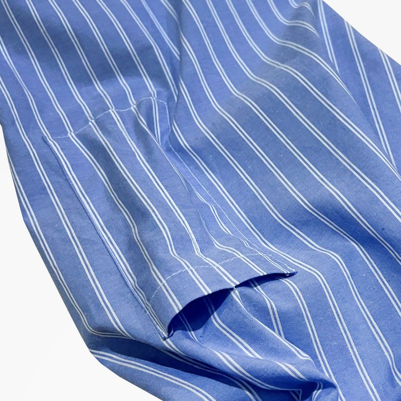 offset stripe shirt_blue