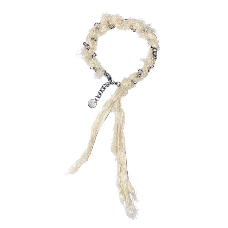 RUNDS(ランド)の「silkyarn chain bracelet (ivory)(Accessories)」