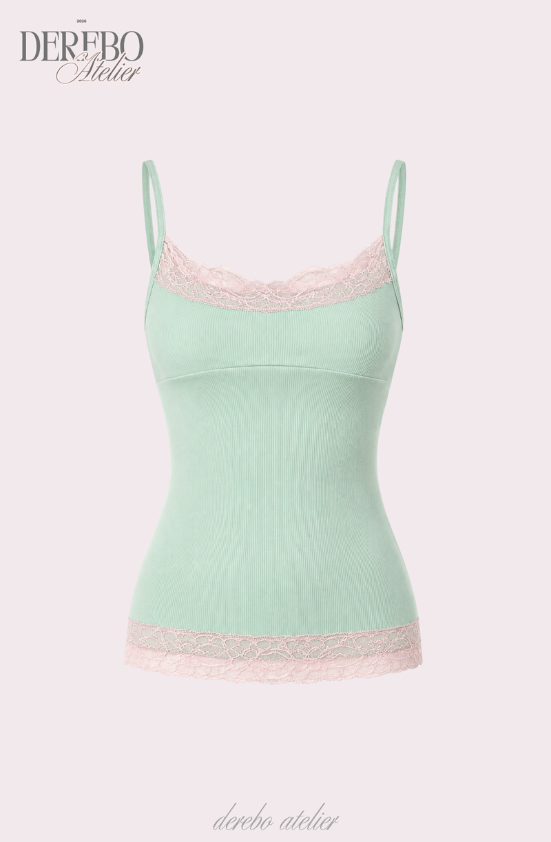mint pink lace sleeveless top