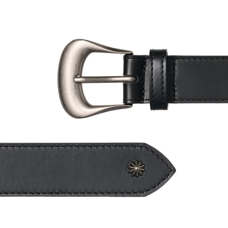 BL011 Western Unisex Leather Belt 25 mm Black