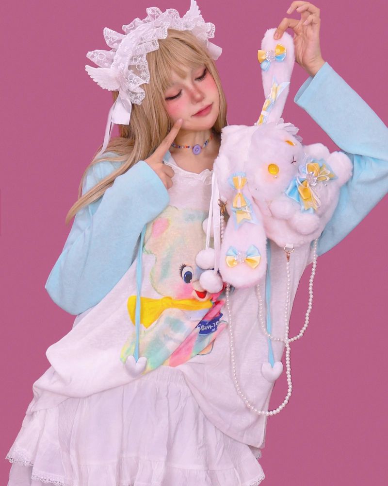 heart pang-♡ bear lace hood