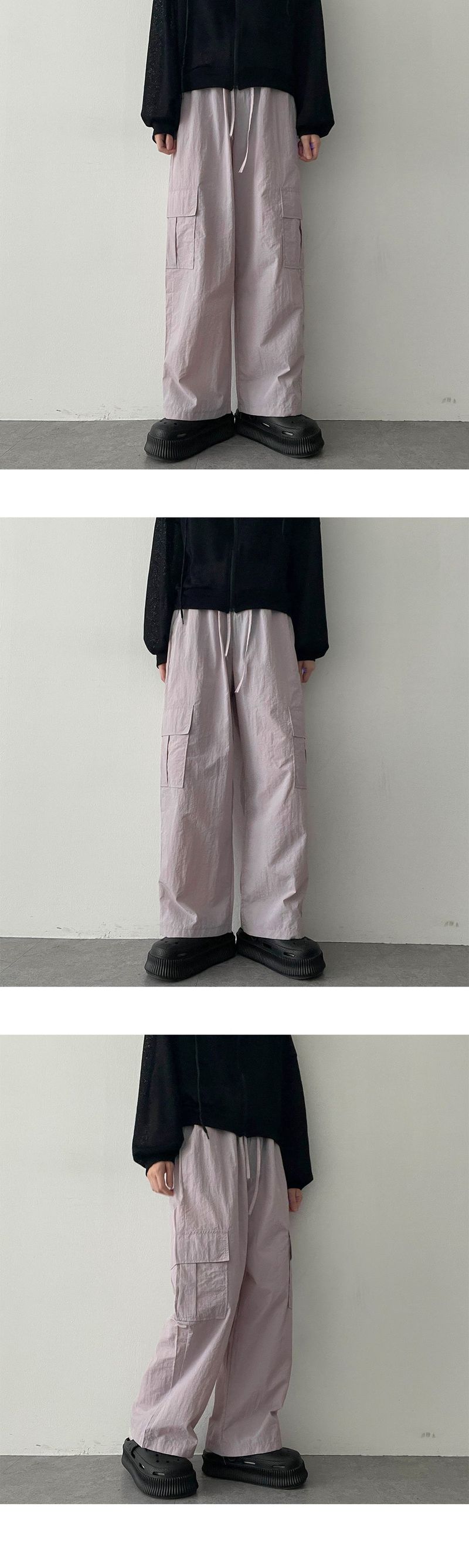 Kobe Bath Rock Nylon Cargo Wide Pants