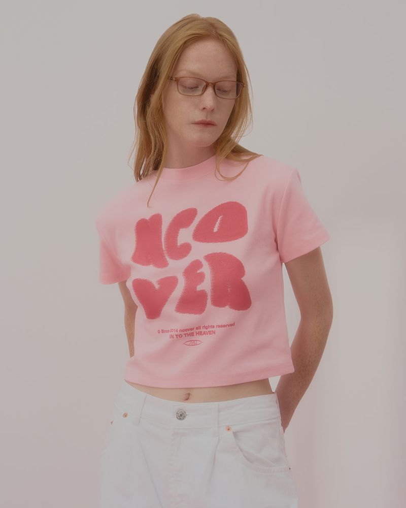 POINTAGE LOGO CROP TSHIRT-PINK
