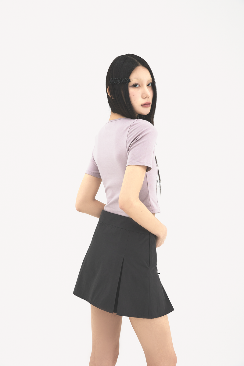 Ribbon pleats skirt