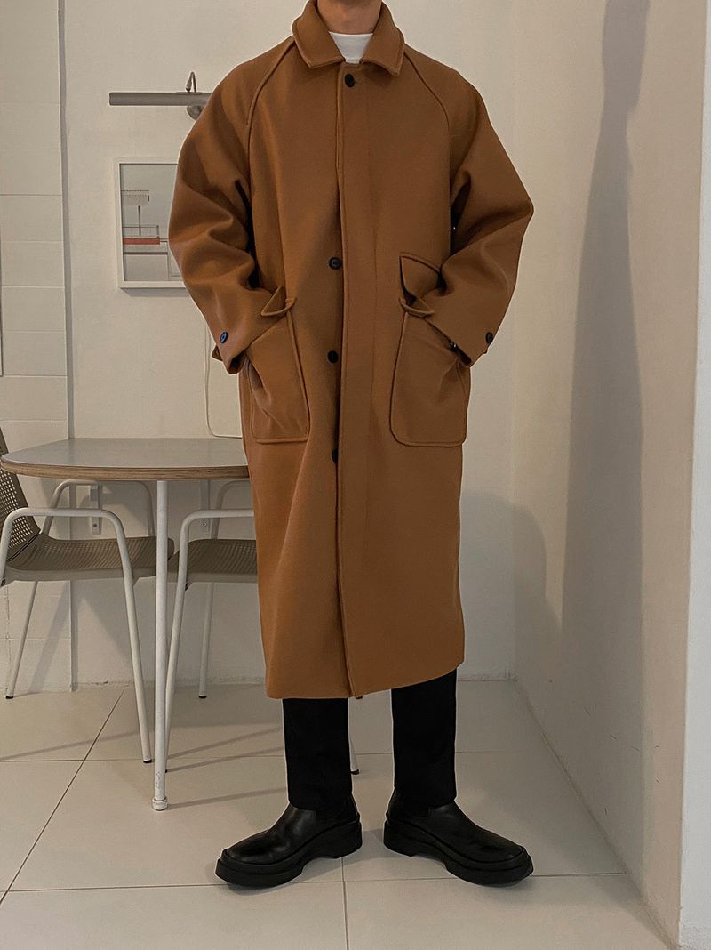 ASCLO Wool Raglan Balmacan Coat (3color)