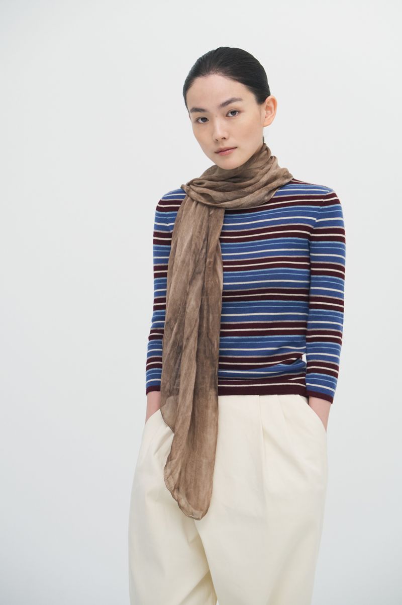 Pleats loom light scarf_5colors