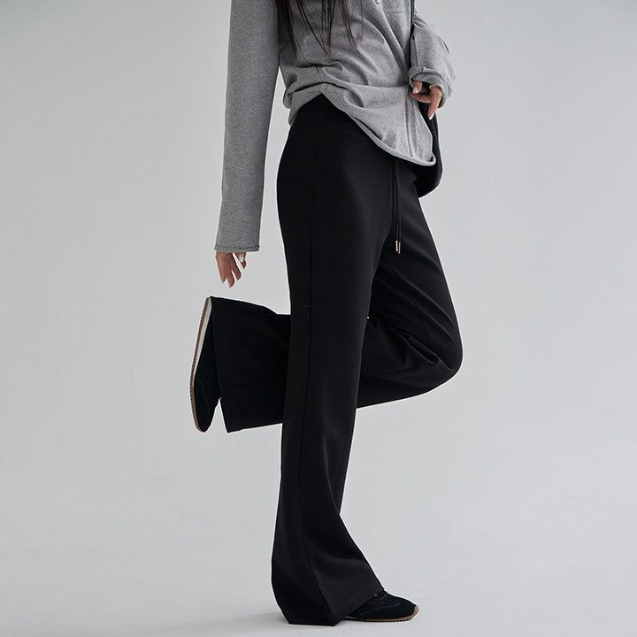 [made/free.xl] [Elto] String Bootcut Training Pants -5color