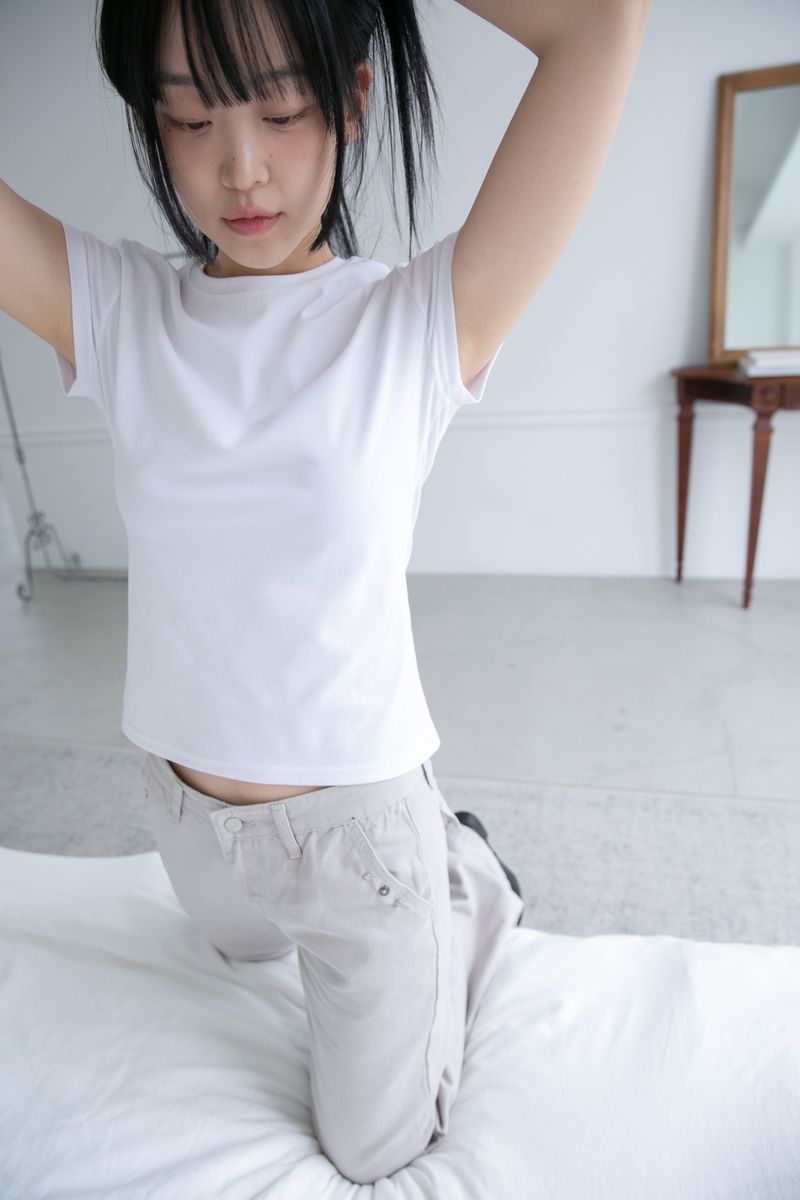 clean short sleeve half top(3colors)