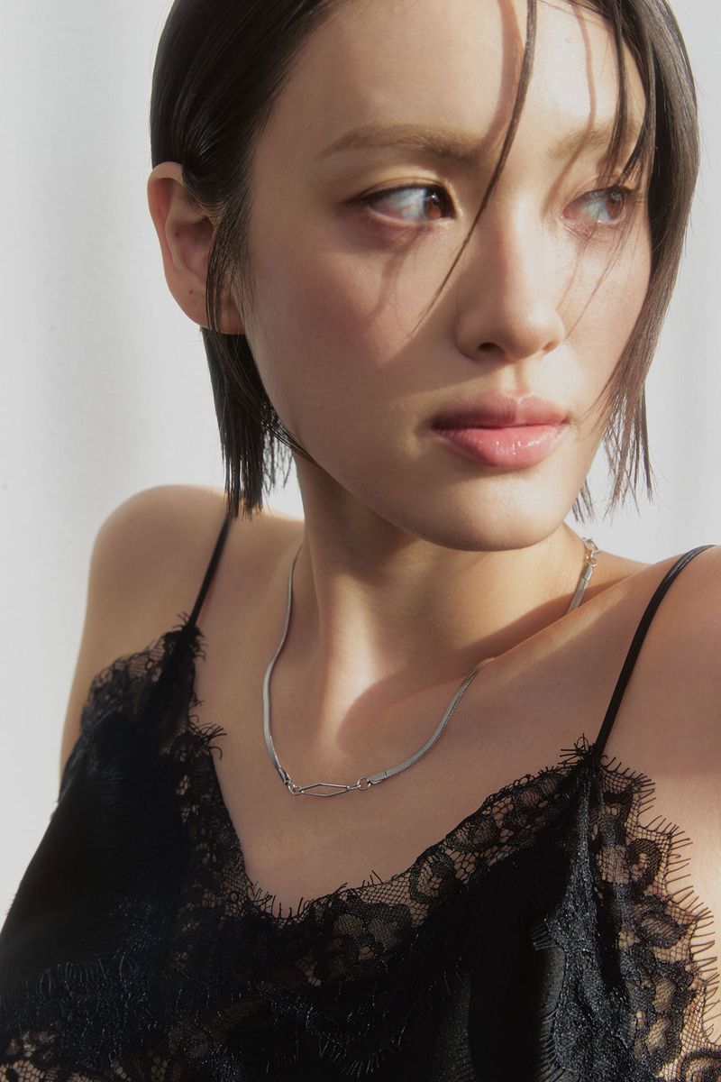 Rhombus line necklace