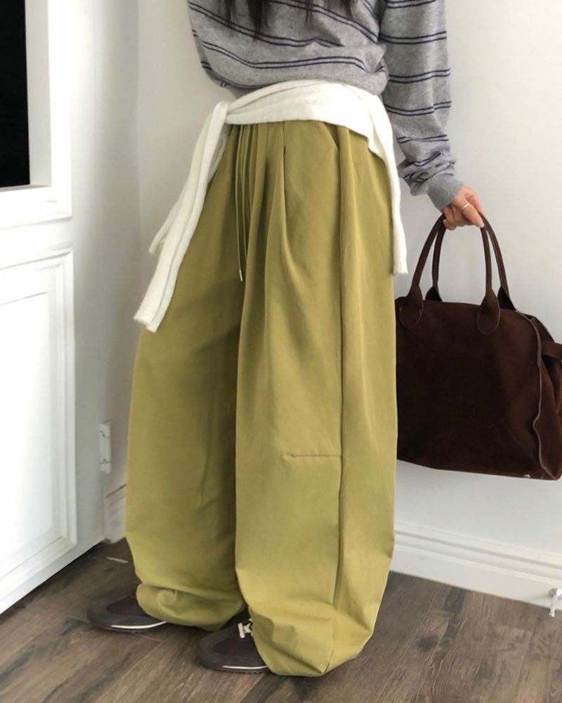 [ORIGINAL] ROSE Pintuck Cotton Pants