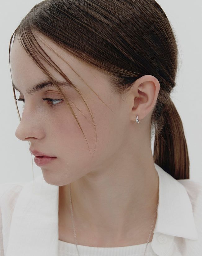 26SS★ Precise Silver (W) One-Touch Earrings S