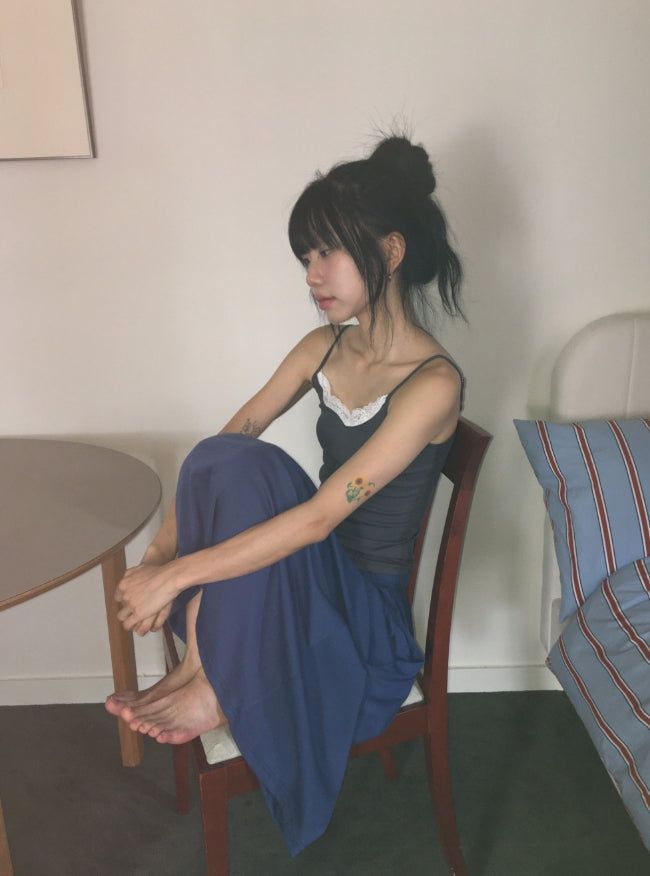 Layered Lace Strap Sleeveless