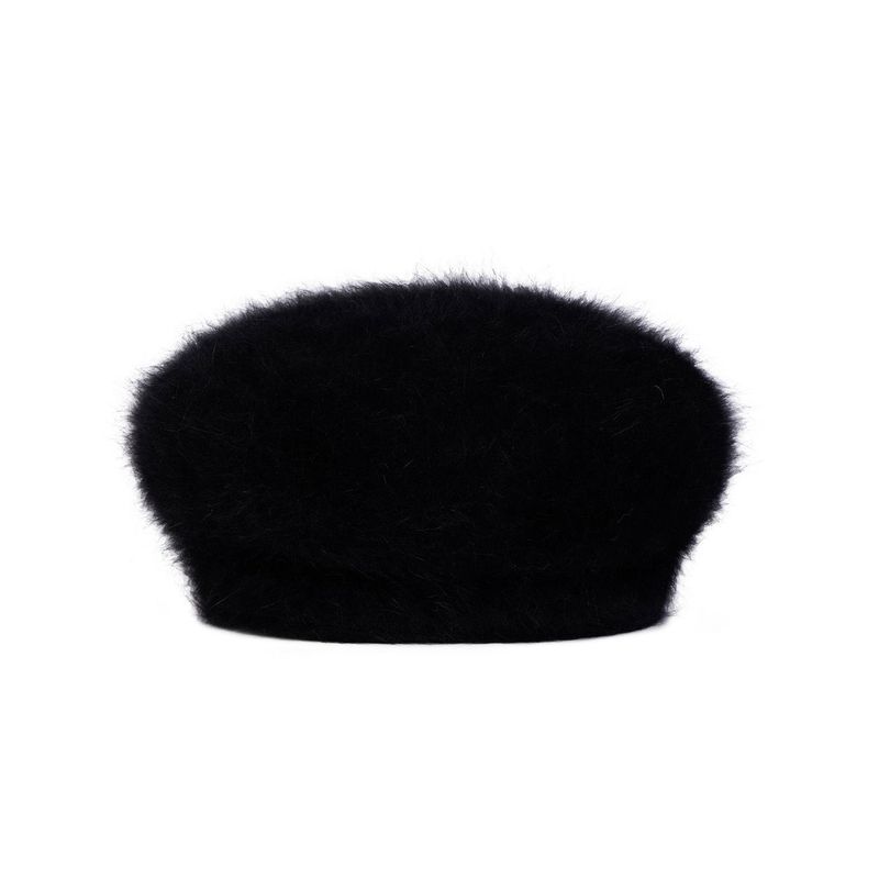 VA Square Stud Angora Beret / Black