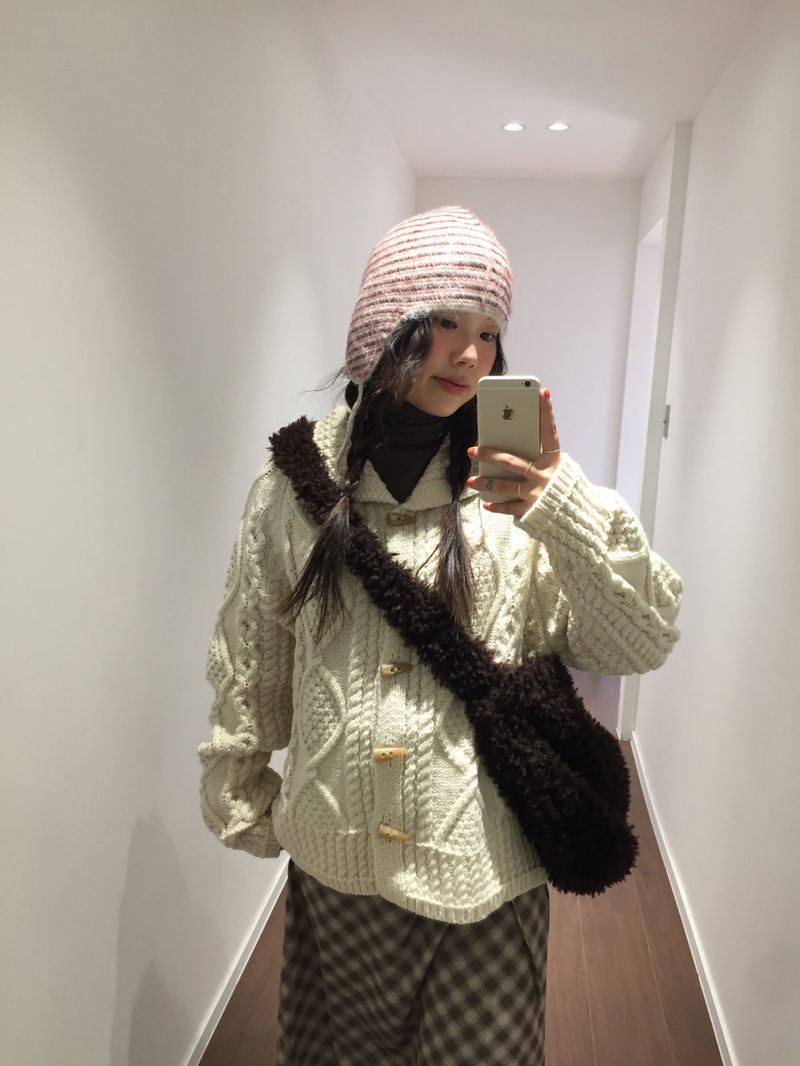 Twist Duffle Knit Cardigan (1color)