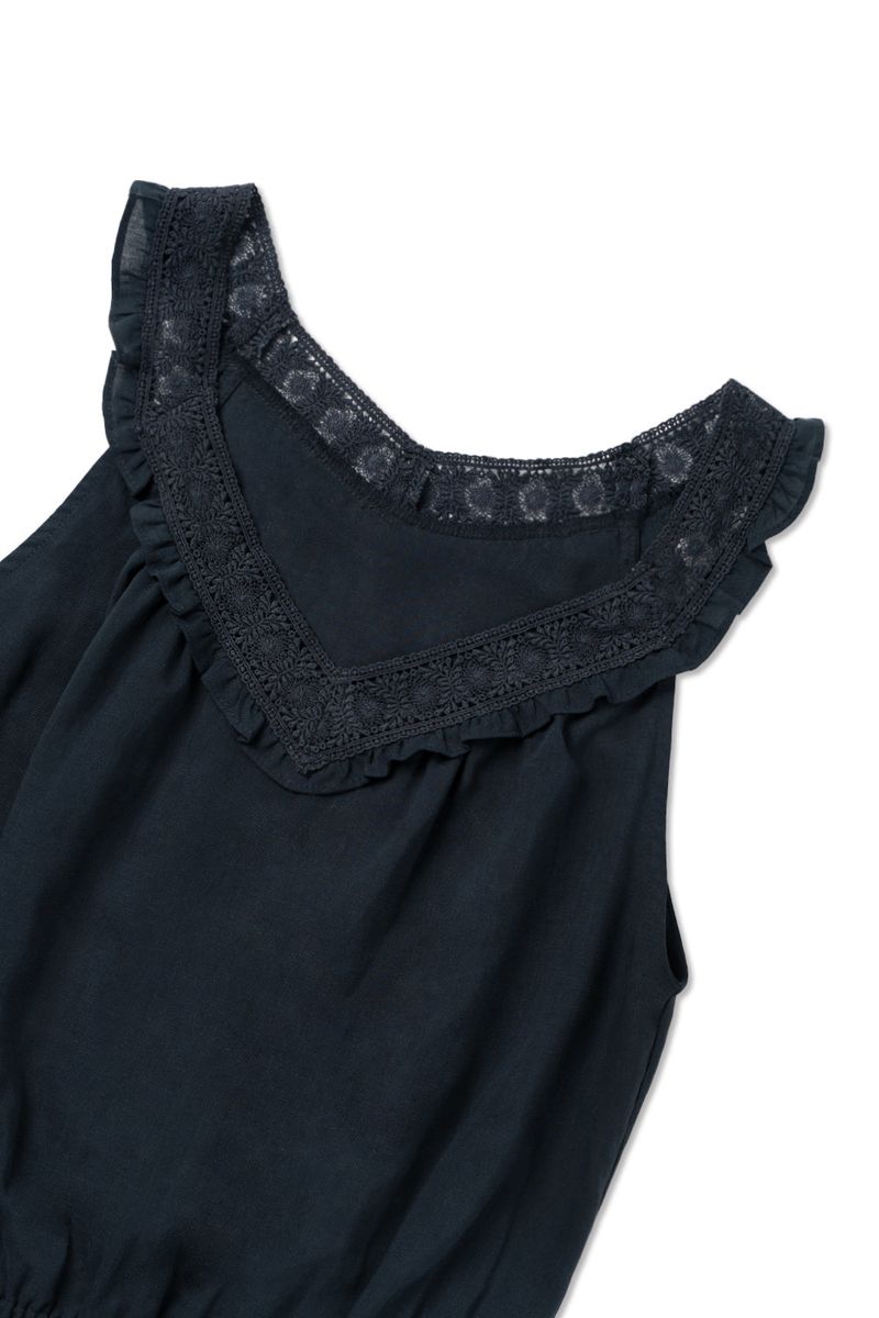 Bella lace blouse_navy